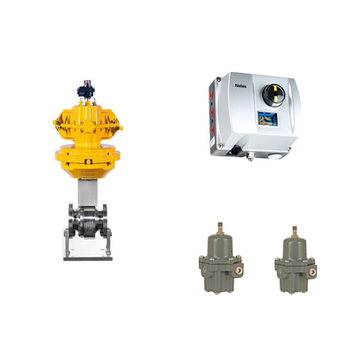 Katup Kontrol Pneumatik Cina dengan Neles ND9000 Positioner Intelijen Katup Dengan Fisher 67CFR Filter Regulator