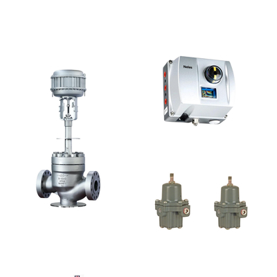 Katup Kontrol Pneumatik Cina dengan Neles ND9000 Positioner Intelijen Katup Dengan Fisher 67CFR Filter Regulator