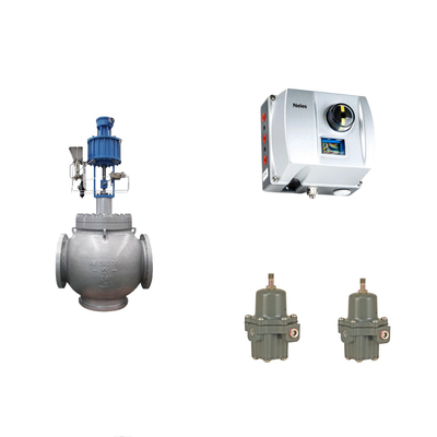 Katup Kontrol Pneumatik Cina dengan Neles ND9000 Positioner Intelijen Katup Dengan Fisher 67CFR Filter Regulator