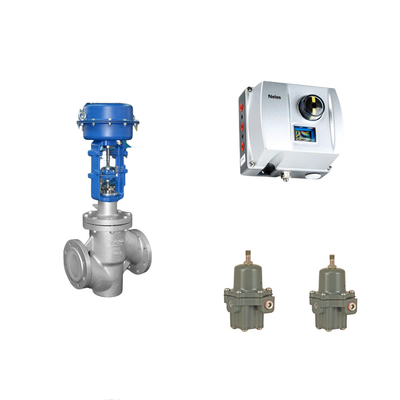 Katup Kontrol Pneumatik Cina dengan Neles ND9000 Positioner Intelijen Katup Dengan Fisher 67CFR Filter Regulator