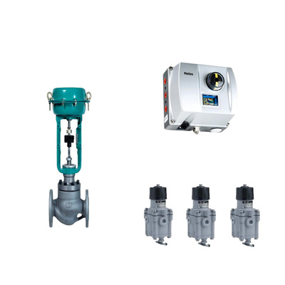 Katup Kontrol Pneumatik Cina dengan Neles ND9000 Positioner Intelijen Katup Dengan Masoneilan 78-40 regulator filter