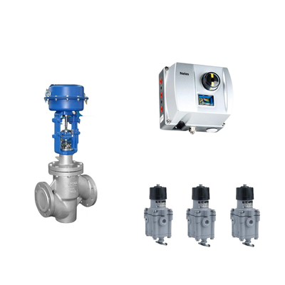 Katup Kontrol Pneumatik Cina dengan Neles ND9000 Positioner Intelijen Katup Dengan Masoneilan 78-40 regulator filter