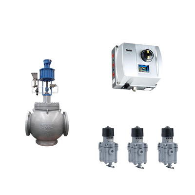 Katup Kontrol Pneumatik Cina dengan Neles ND9000 Positioner Intelijen Katup Dengan Masoneilan 78-40 regulator filter