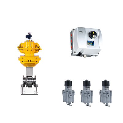 Katup Kontrol Pneumatik Cina dengan Neles ND9000 Positioner Intelijen Katup Dengan Masoneilan 78-40 regulator filter