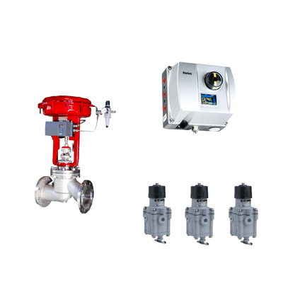 Katup Kontrol Pneumatik Cina dengan Neles ND9000 Positioner Intelijen Katup Dengan Masoneilan 78-40 regulator filter