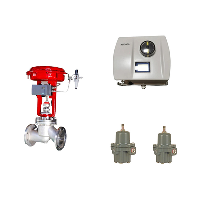 Katup Kontrol Pneumatik Cina Dengan Neles Asli ND7000 Positioner Valve dan Fisher 67CFR Filter Regulator