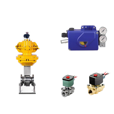 Katup Kontrol Pneumatik Cina Dengan Intelijen Asli Foxboro SRI990 Valve Positioner Dan ASCO Solenoid Valve
