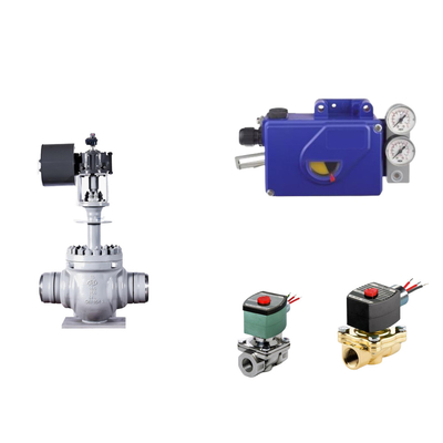 Katup Kontrol Pneumatik Cina Dengan Intelijen Asli Foxboro SRI990 Valve Positioner Dan ASCO Solenoid Valve