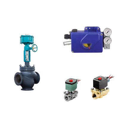 Katup Kontrol Pneumatik Cina Dengan Intelijen Asli Foxboro SRI990 Valve Positioner Dan ASCO Solenoid Valve
