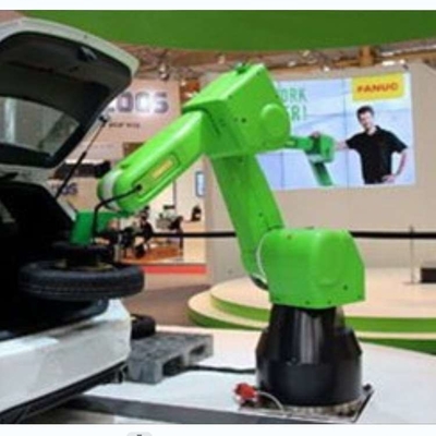 Fanuc Cobot Robotic Arm 6 Axis CR-14iA/L Dengan CNGBS RGV Robot Untuk Cnc Pallet Handling Robot
