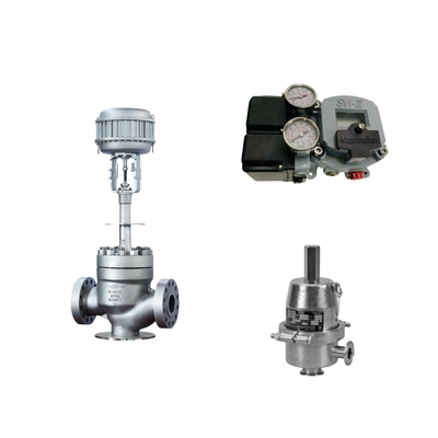 Katup Kontrol Pneumatik Cina Dengan Masoneilan SVI2-21113111 Valve Positioner Dan Fisher SR5 Tekanan Regulating Valve