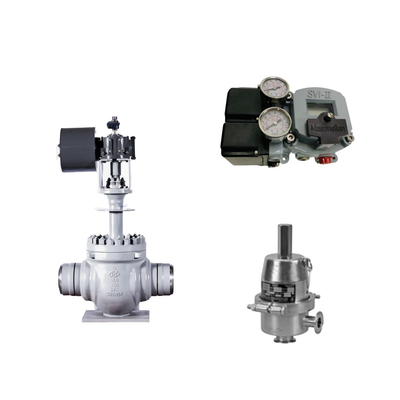 Katup Kontrol Pneumatik Cina Dengan Masoneilan SVI2-21113111 Valve Positioner Dan Fisher SR5 Tekanan Regulating Valve