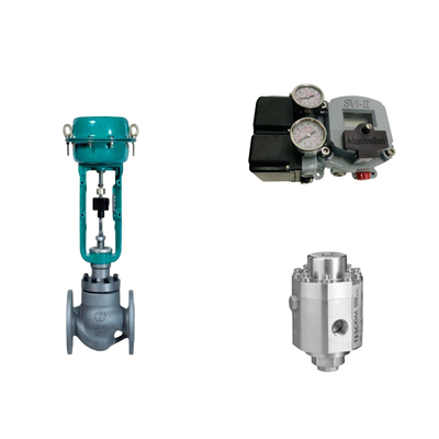 Katup Kontrol Pneumatik Dengan Masoneilan SVI2-21113111 Valve Positioner Dan Tescom 26-1100 Tekanan Regulating Valve