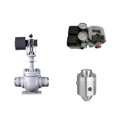 Katup Kontrol Pneumatik Dengan Masoneilan SVI2-21113111 Valve Positioner Dan Tescom 26-1100 Tekanan Regulating Valve