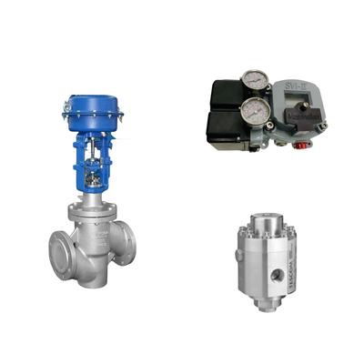 Katup Kontrol Pneumatik Dengan Masoneilan SVI2-21113111 Valve Positioner Dan Tescom 26-1100 Tekanan Regulating Valve
