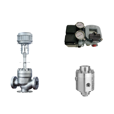 Katup Kontrol Pneumatik Dengan Masoneilan SVI2-21113111 Valve Positioner Dan Tescom 26-1100 Tekanan Regulating Valve