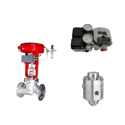 Katup Kontrol Pneumatik Dengan Masoneilan SVI2-21113111 Valve Positioner Dan Tescom 26-1100 Tekanan Regulating Valve