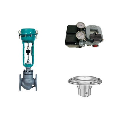 Katup Kontrol Pneumatik Dengan Masoneilan SVI2-21113111 Positioner Dan Tescom 44-4600 Tekanan Regulasi Katup