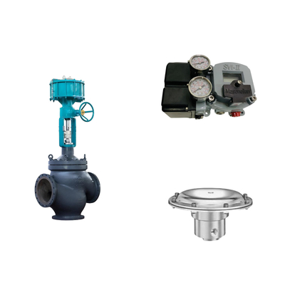 Katup Kontrol Pneumatik Dengan Masoneilan SVI2-21113111 Positioner Dan Tescom 44-4600 Tekanan Regulasi Katup