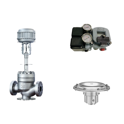 Katup Kontrol Pneumatik Dengan Masoneilan SVI2-21113111 Positioner Dan Tescom 44-4600 Tekanan Regulasi Katup