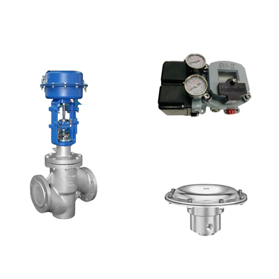 Katup Kontrol Pneumatik Dengan Masoneilan SVI2-21113111 Positioner Dan Tescom 44-4600 Tekanan Regulasi Katup