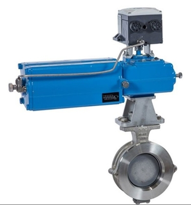 Klep kontrol Cina dengan Neles Klep Positioner NDX Mesto dan aktuator pneumatik