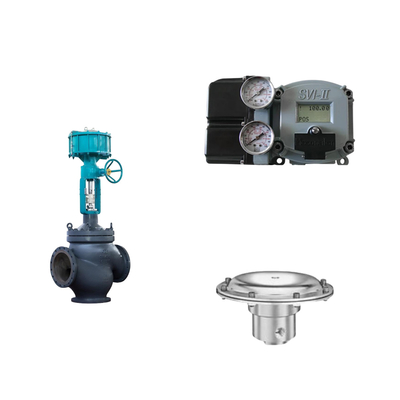 Katup Kontrol Pneumatik Dengan Masoneilan SVI2-21113121 Positioner Dan Tescom 44-4600 Tekanan Regulasi Katup