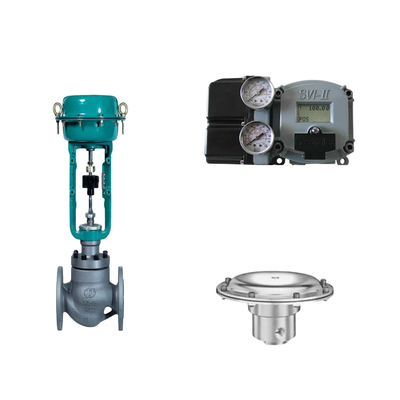 Katup Kontrol Pneumatik Dengan Masoneilan SVI2-21113121 Positioner Dan Tescom 44-4600 Tekanan Regulasi Katup
