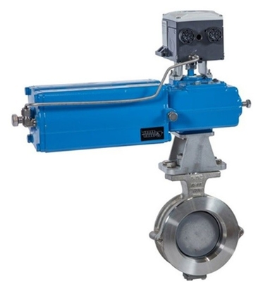 Klep kontrol Cina dengan Neles Klep Positioner NDX Mesto dan aktuator pneumatik
