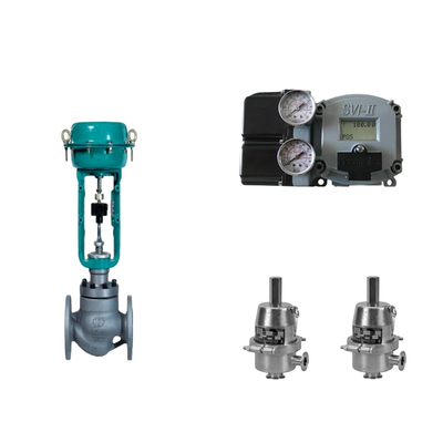 Katup Kontrol Pneumatik Dengan Masoneilan SVI2-21113121 Positioner Dan Fisher SR5 Tekanan Regulasi Katup