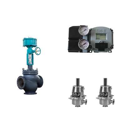 Katup Kontrol Pneumatik Dengan Masoneilan SVI2-21113121 Positioner Dan Fisher SR5 Tekanan Regulasi Katup