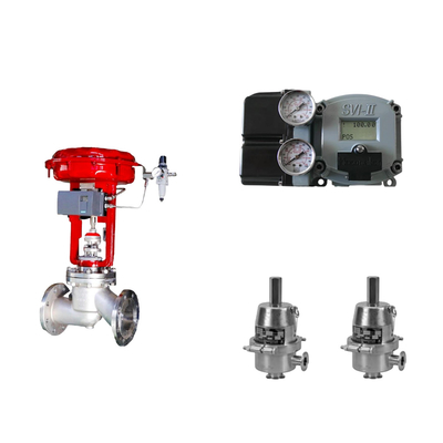 Katup Kontrol Pneumatik Dengan Masoneilan SVI2-21113121 Positioner Dan Fisher SR5 Tekanan Regulasi Katup