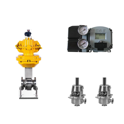 Katup Kontrol Pneumatik Dengan Masoneilan SVI2-21113121 Positioner Dan Fisher SR5 Tekanan Regulasi Katup