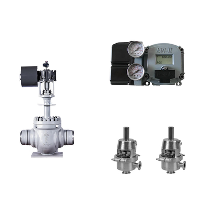 Katup Kontrol Pneumatik Dengan Masoneilan SVI2-21123111 Positioner Dan Fisher SR5 Tekanan Regulasi Katup