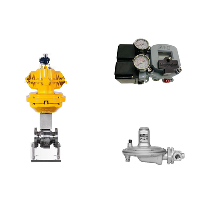 Katup Kontrol Pneumatik Dengan Masoneilan SVI2-21123111 Positioner Dan Fisher T205B Tekanan Regulasi Katup