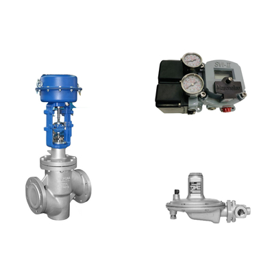 Katup Kontrol Pneumatik Dengan Masoneilan SVI2-21123111 Positioner Dan Fisher T205B Tekanan Regulasi Katup