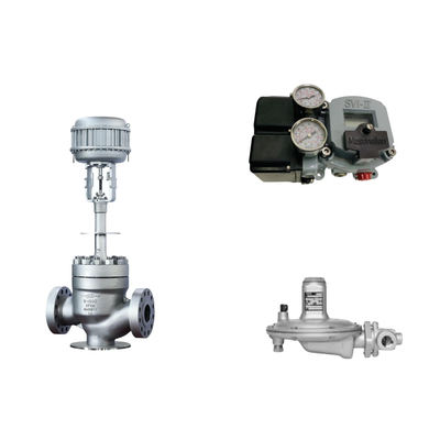 Katup Kontrol Pneumatik Dengan Masoneilan SVI2-21123111 Positioner Dan Fisher T205B Tekanan Regulasi Katup