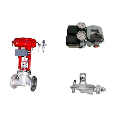 Katup Kontrol Pneumatik Dengan Masoneilan SVI2-21123111 Positioner Dan Fisher T205B Tekanan Regulasi Katup