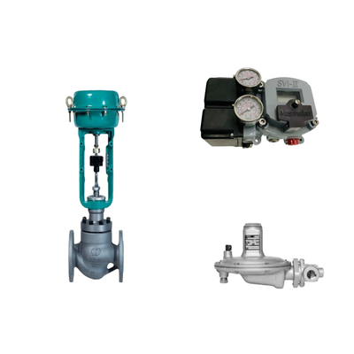 Katup Kontrol Pneumatik Dengan Masoneilan SVI2-21123111 Positioner Dan Fisher T205B Tekanan Regulasi Katup