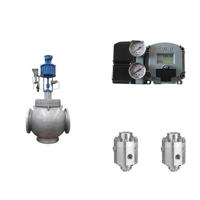 Katup Kontrol Pneumatik Dengan Masoneilan SVI2-21123111 Positioner Dan Tescom 26-1100 Tekanan Regulasi Katup