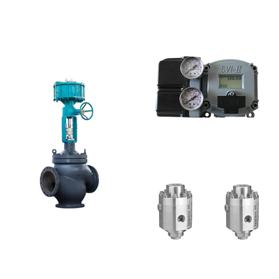 Katup Kontrol Pneumatik Dengan Masoneilan SVI2-21123111 Positioner Dan Tescom 26-1100 Tekanan Regulasi Katup