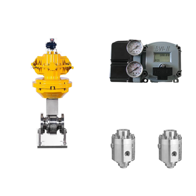 Katup Kontrol Pneumatik Dengan Masoneilan SVI2-21123111 Positioner Dan Tescom 26-1100 Tekanan Regulasi Katup