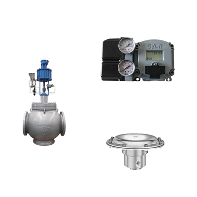 Katup Kontrol Pneumatik Dengan Masoneilan SVI2-21123111 Positioner Dan Tescom 44-4600 Tekanan Regulating Valve
