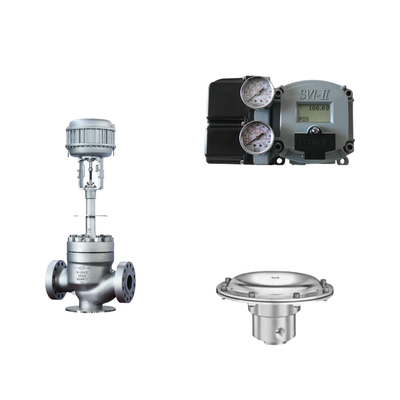 Katup Kontrol Pneumatik Dengan Masoneilan SVI2-21123111 Positioner Dan Tescom 44-4600 Tekanan Regulating Valve