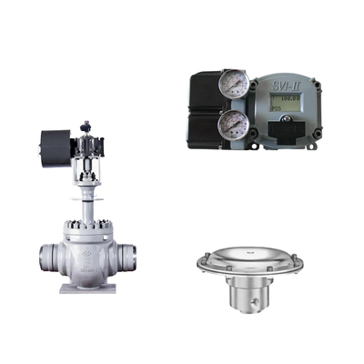 Katup Kontrol Pneumatik Dengan Masoneilan SVI2-21123111 Positioner Dan Tescom 44-4600 Tekanan Regulating Valve