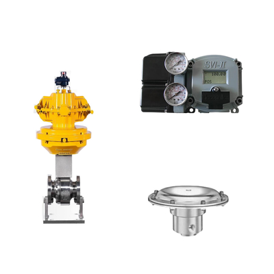 Katup Kontrol Pneumatik Dengan Masoneilan SVI2-21123111 Positioner Dan Tescom 44-4600 Tekanan Regulating Valve