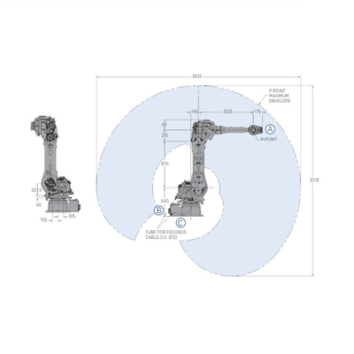 YASKAWA GP50 Robot Industri 50KG Muatan Berguna Sebagai Manipulator Otomatis Sebagai 6 Axis Robot Arm