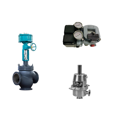 Katup Kontrol Pneumatik Dengan Masoneilan SVI2-22123121 Positioner Dan Fisher SR5 Tekanan Regulasi Katup