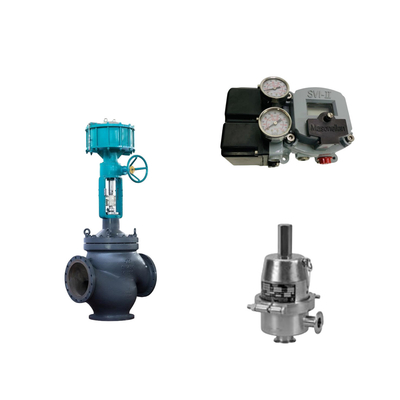 Katup Kontrol Pneumatik Dengan Masoneilan SVI2-22123121 Positioner Dan Fisher SR5 Tekanan Regulasi Katup