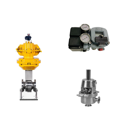 Katup Kontrol Pneumatik Dengan Masoneilan SVI2-22123121 Positioner Dan Fisher SR5 Tekanan Regulasi Katup